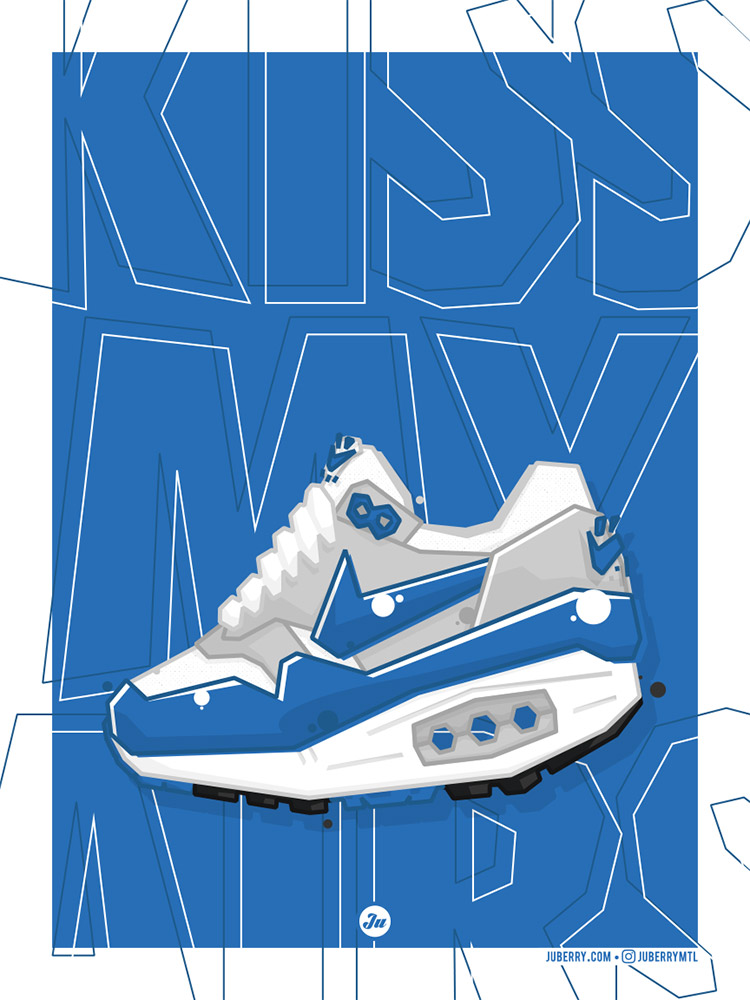 Air Max 1 OG Blue illustration print by Juberry | Judyna Pres