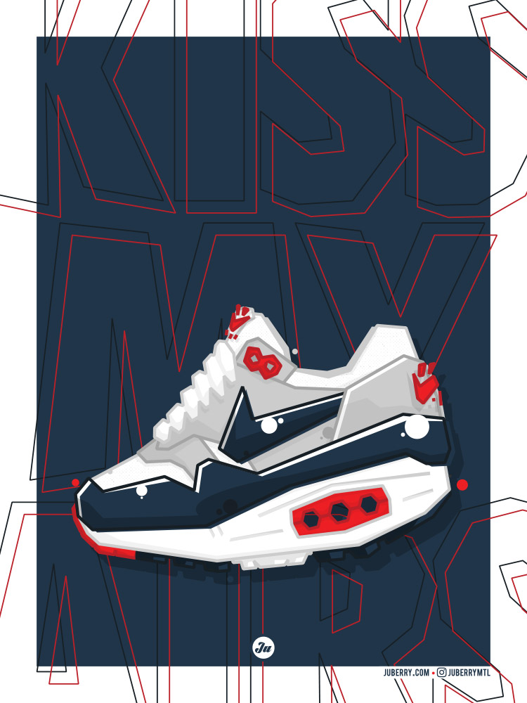 Air Max 1 OG Obsedian illustration print by Juberry | Judyna Pres