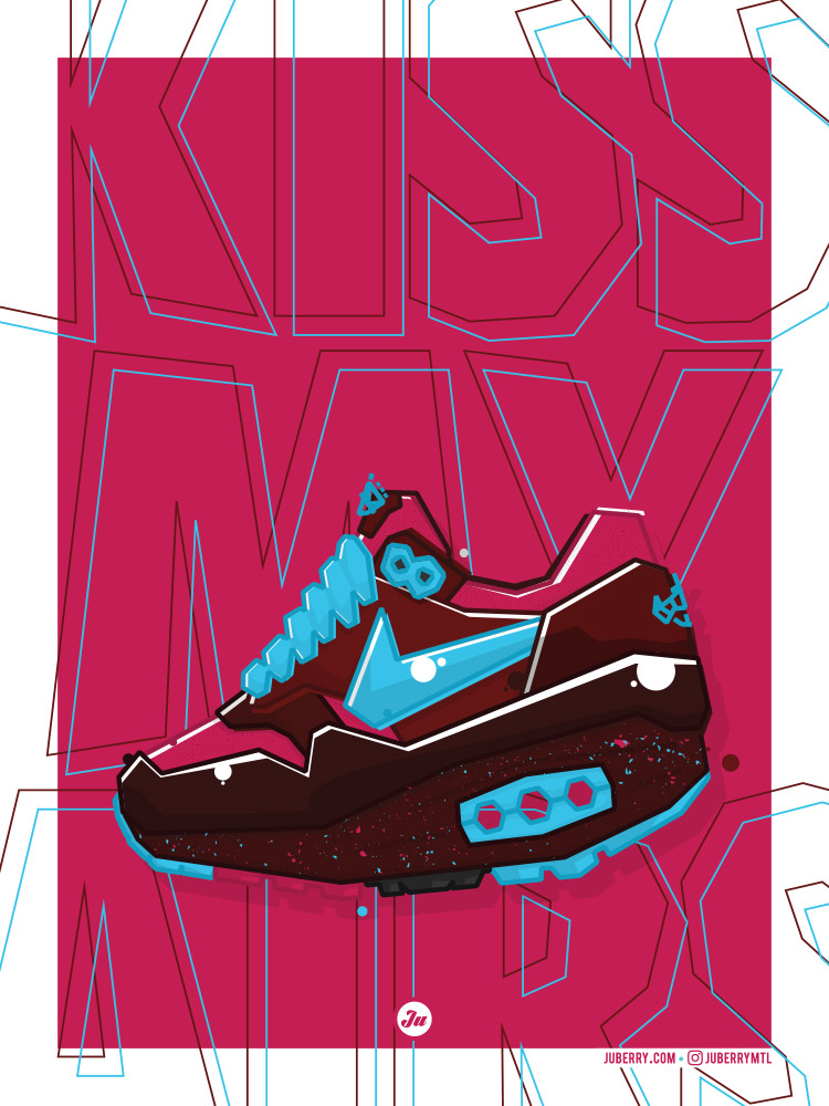Air Max 1 x Parra Amsterdam print illustration by Juberry / Judyna Pres