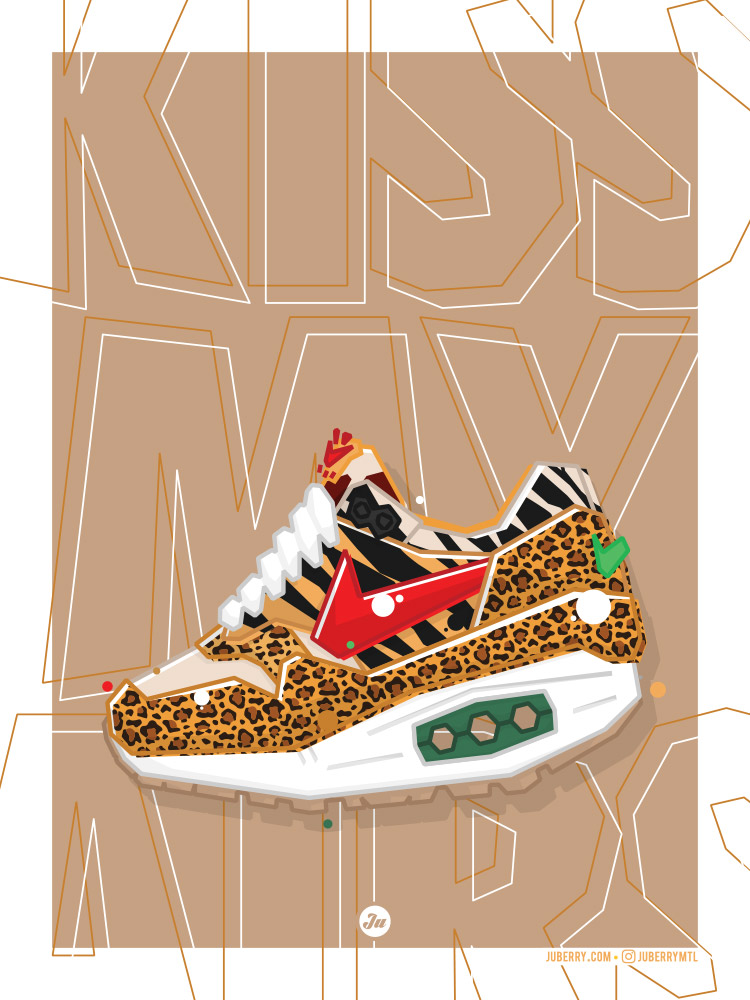 atmos x Air Max 1 "Animal Pack" print illustratin by Juberry / Judyna Pres
